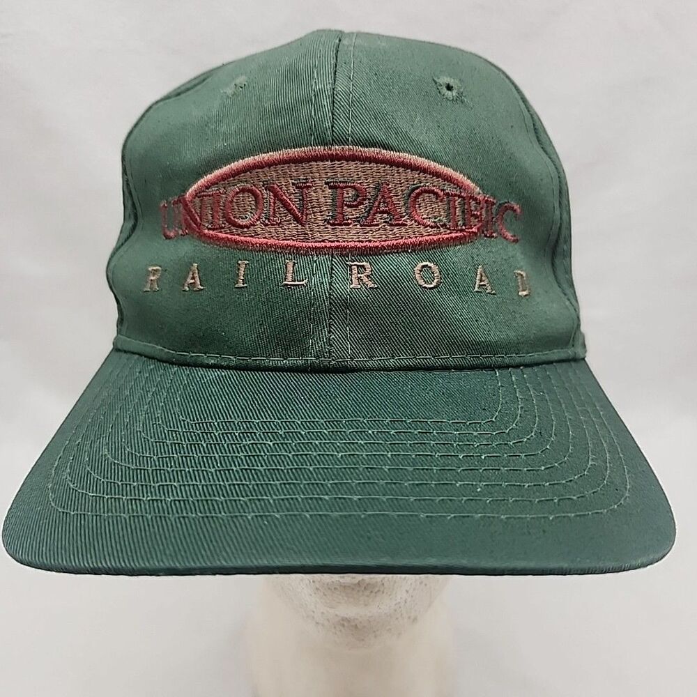 Cap UNION PACIFIC Railroad Train Hat Adjustable Green Snapback Algodon Cobra